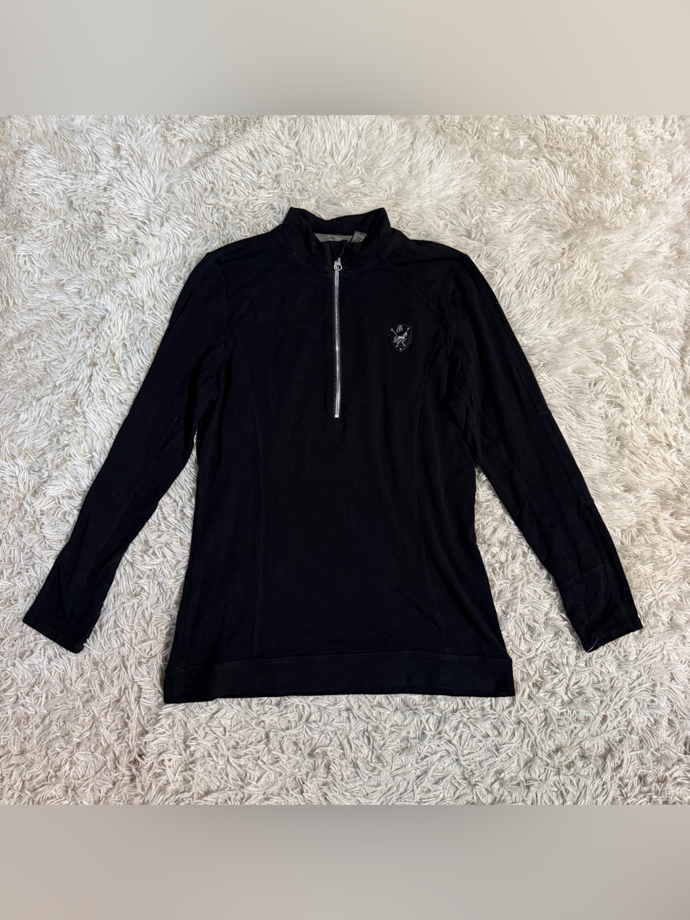 Women’s Large Black Goode Rider Long Sleeve Winter Horseback Riding Shirt